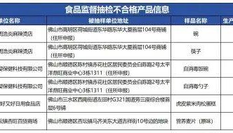 质检资讯｜佛山市市场监督管理局食品监督抽检质量通告