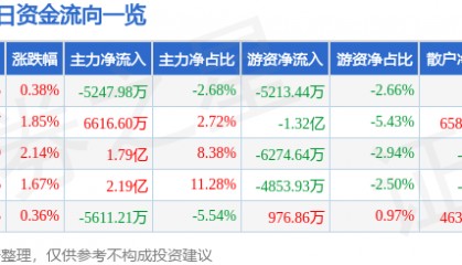 股票行情快报：光线传媒（300251）8月26日主力资金净卖出5247.98万元