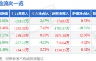 股票行情快报:新洋丰(000902)9月22日主力资金净卖出593.22万元